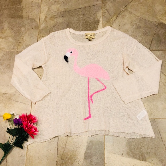 Wildfox White Label Pink Flamingo Roadie Sweater - Picture 5 of 8